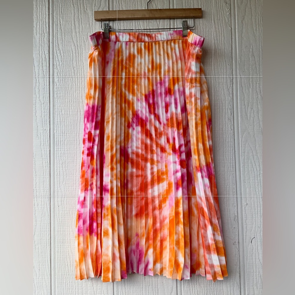 Calvin Klein Accordion Pleat Midi Skirt